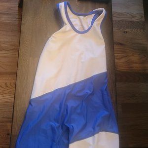 Cliff Keen Athletics Blue/White Youth XS Wrestling Singlet